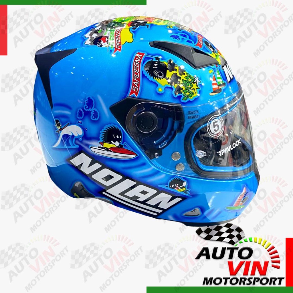 Helm/Helmet NOLAN N60.5 N605 Tipe Melandri Italy Blue Original Nolan SNI - Autovin