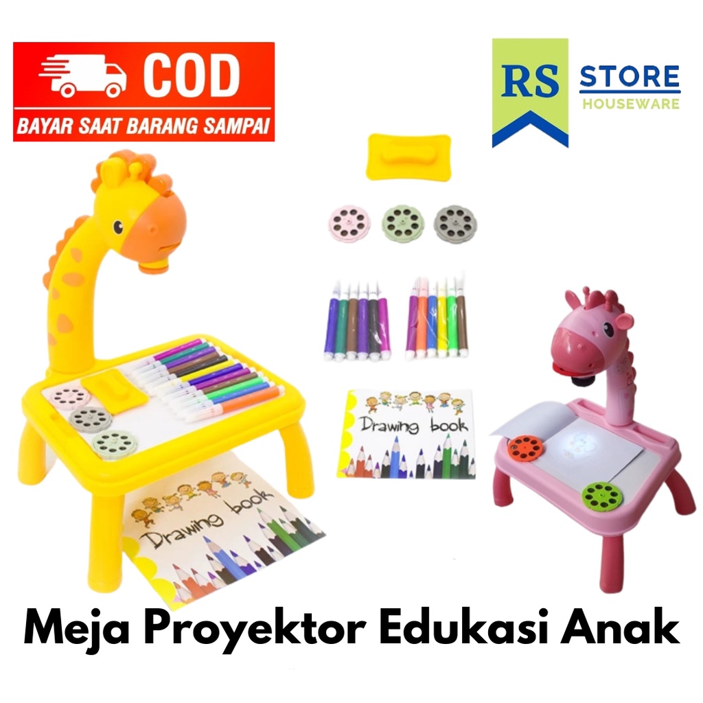 Jual meja proyektor projector anak mainan edukasi meja belajar melukis ...