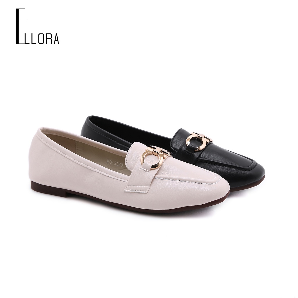 ELLORA EG-3320 Sepatu Flatshoes Kerja Wanita Import