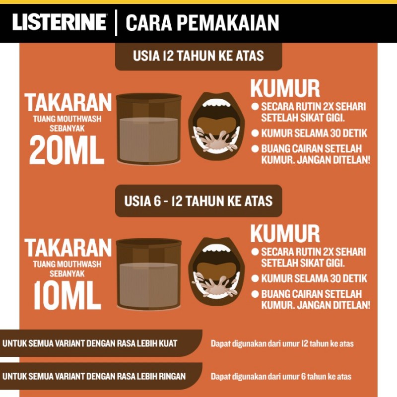 Listerine Antiseptic Mouth Wash Obat Pembersih Mulut - 250 ml