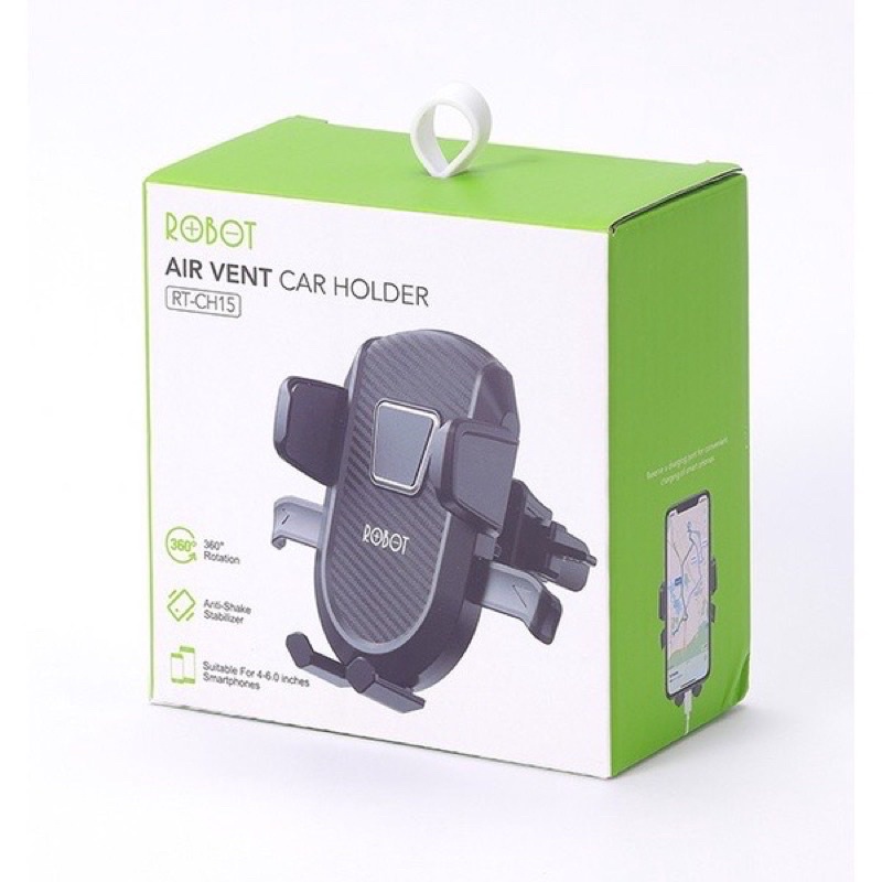 Robot Car Holder RT-CH15 Air Vent Stand Holder mobil Universal Gravity Smartphone Garansi Original Resmi