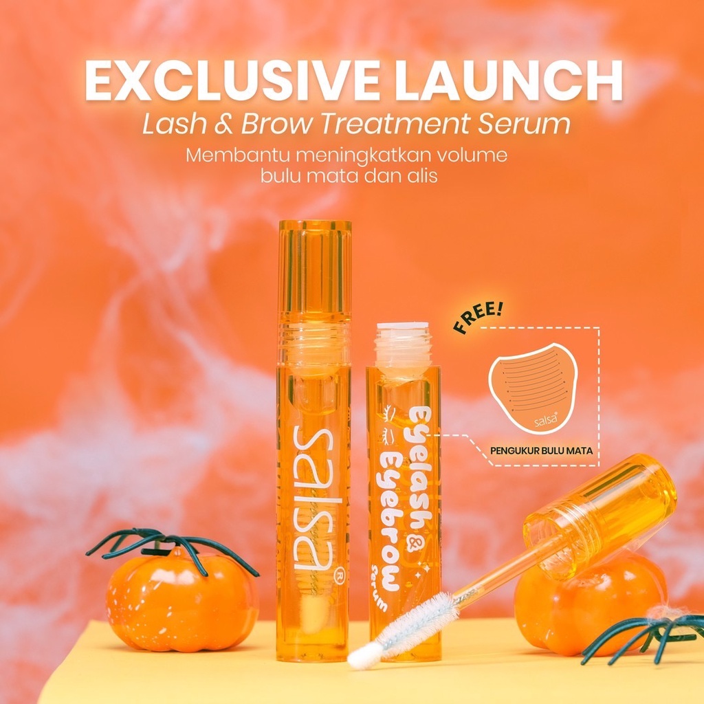 SALSA Eyelash &amp; Eyebrow Serum Indonesia / Serum Bulu Mata &amp; Alis 5ml / Lash &amp; Brow Treatment Serum / Membantu Meningkatkan Volume / Melebatkan Memperpanjang Menguatkan Menebalkan Penumbuh / Eye Lash Eye Brow / Skincare Face Care / Series Pengukur Spoolie