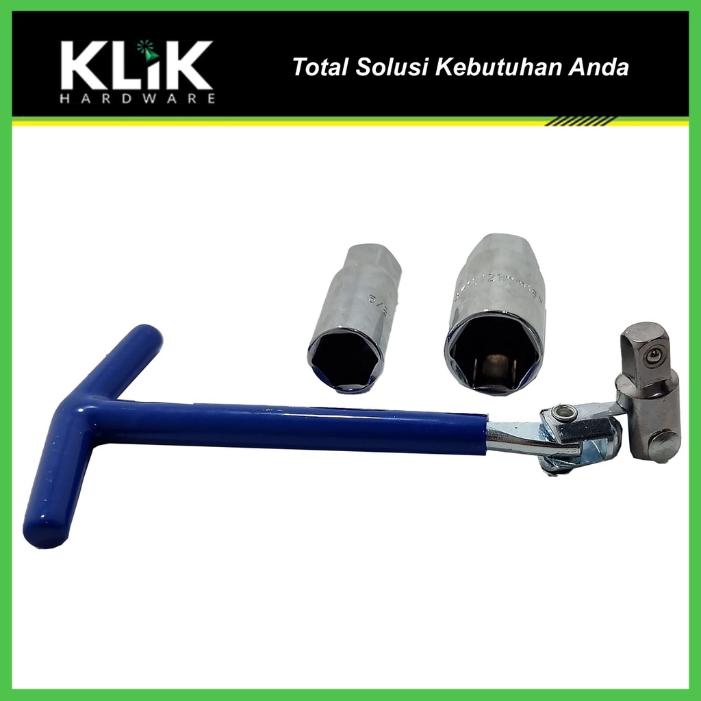 Kunci Busi Fleksibel 2-in-1 Shock Sock Sok Busi Flexible 16 21 mm Motor Mobil