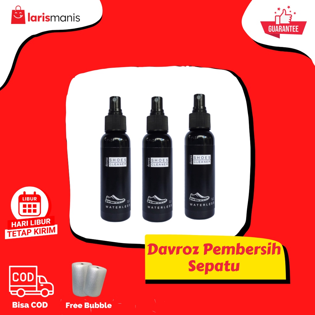 Davroz Shoes Cleaner 100 ml | Pembersih Sepatu dengan Microfiber dan Brush Davroz Shoes Cleaner 100 ml | Pembersih Sepatu dengan Microfiber dan Brush Cairan Pembersih Sepatu Sneakers Sepatu Menguning Sepatu Kulit Sepatu Putih Pembersih Sepatu Tanpa Air