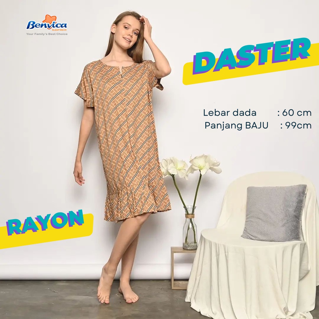 BAJU TIDUR DASTER PENDEK RAYON BUSUI PJD BANYAK MOTIF