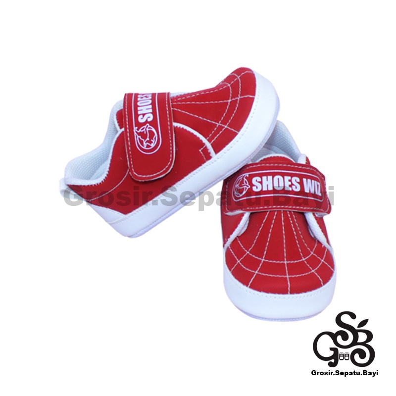 sepatu bayi baby shoes prewalker laki laki perempuan umur 2 - 12 bulan model casual SPIDER polos ringan &amp; fleksibel