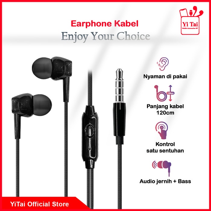 HEADSET YI TAI Y21 SUPER BASS / HANDSFREE JACK 3.5MM Y21