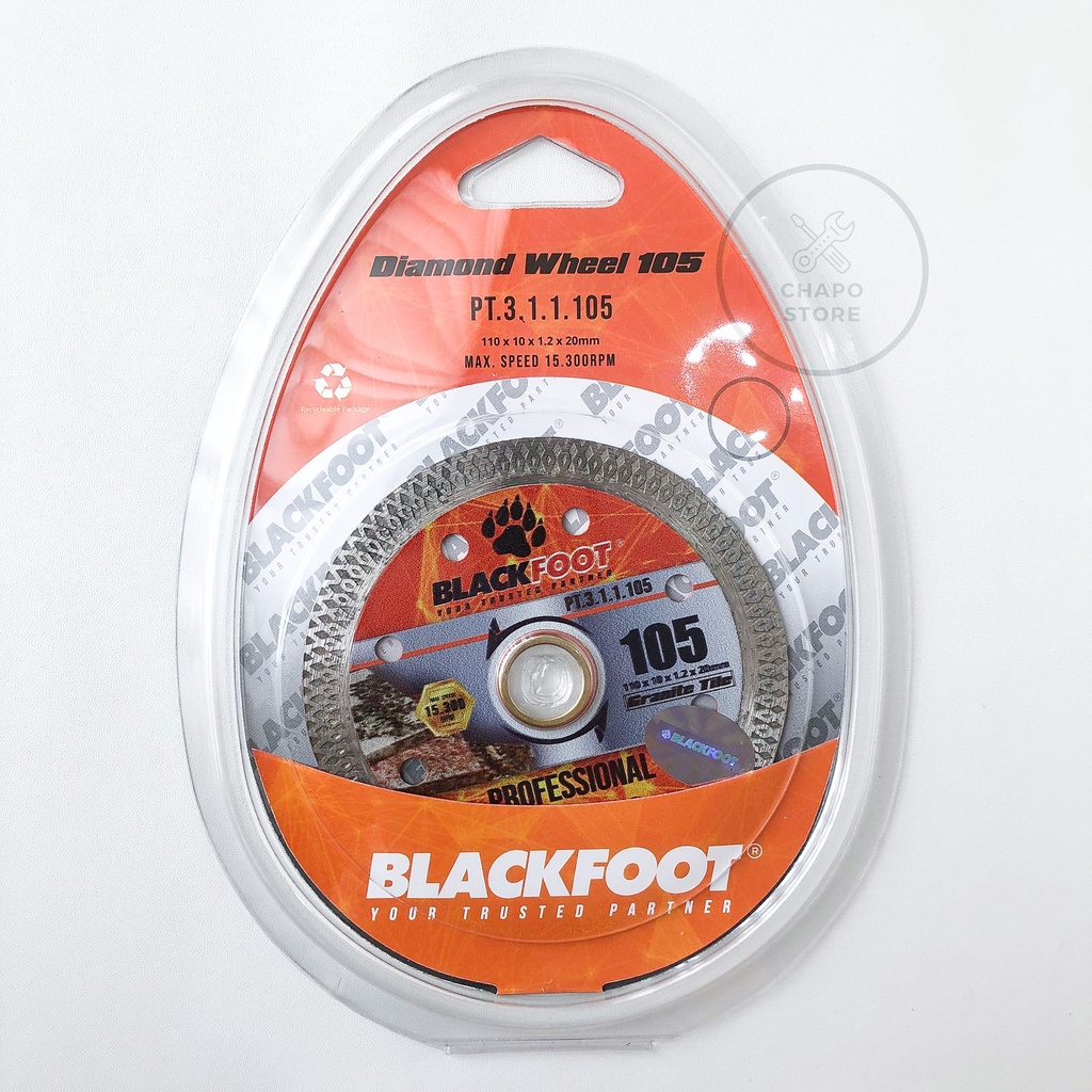 blackfoot diamond cutting wheel 105 4&quot; inch turbo mata gerinda potong keramik kering basah