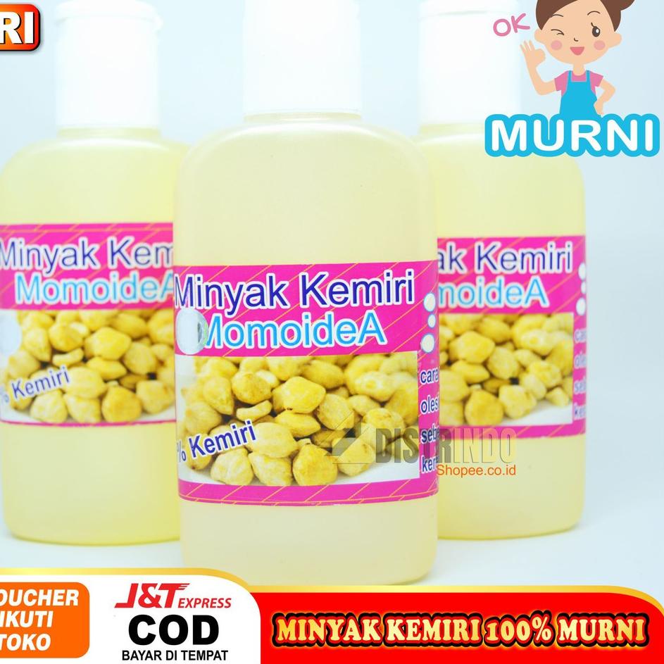 ↞ Minyak kemiri momo original berhologram / minyak kemiri murni 100% tanpa campuran / miker momoidea