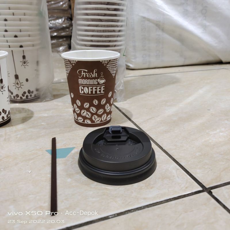 PAPER CUP KOPI 8 OZ / GELAS KERTAS 8OZ 240 ML ISI 50 PCS