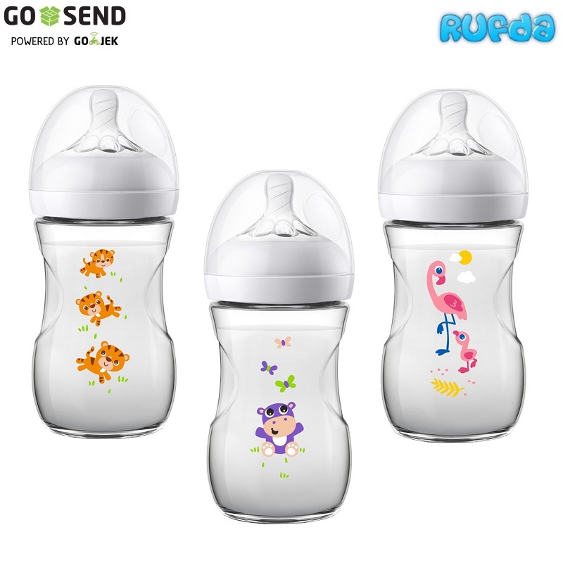 Philips Avent Natural 260ml MOTIF Baby Bottle Botol Susu