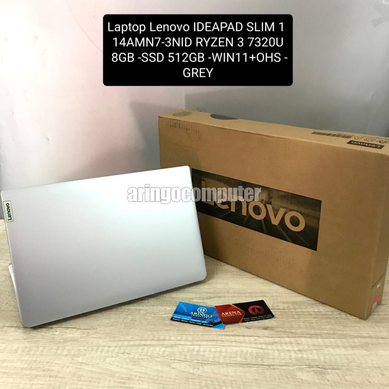 Laptop Lenovo IDEAPAD SLIM 1 14AMN7-3NID RYZEN 3 7320U 8GB -SSD 512GB -WIN11+OHS -GREY