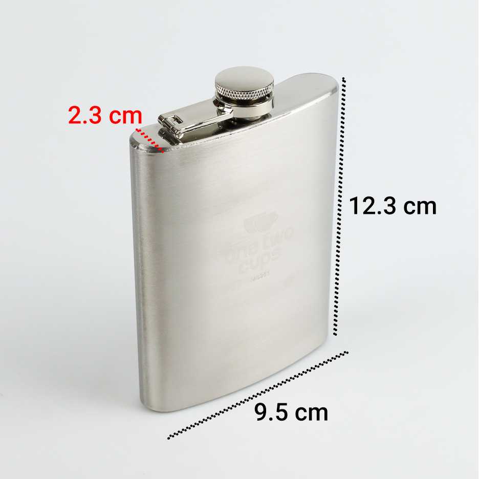 Botol Minum Wine Bir Flask Hip Square Shape Stainless Steel 8oz