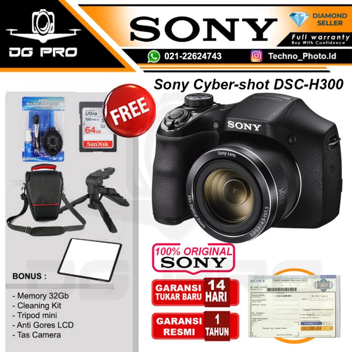 Sony H300 H-300 - Cyber-Shot DSC-H300 Digital Camera GARANSI RESMI