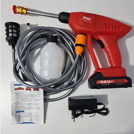 Alat Cuci Motor Mobil Jet Cleaner Cordless 98 volt - Jet Cleaner Baterai Dekwe