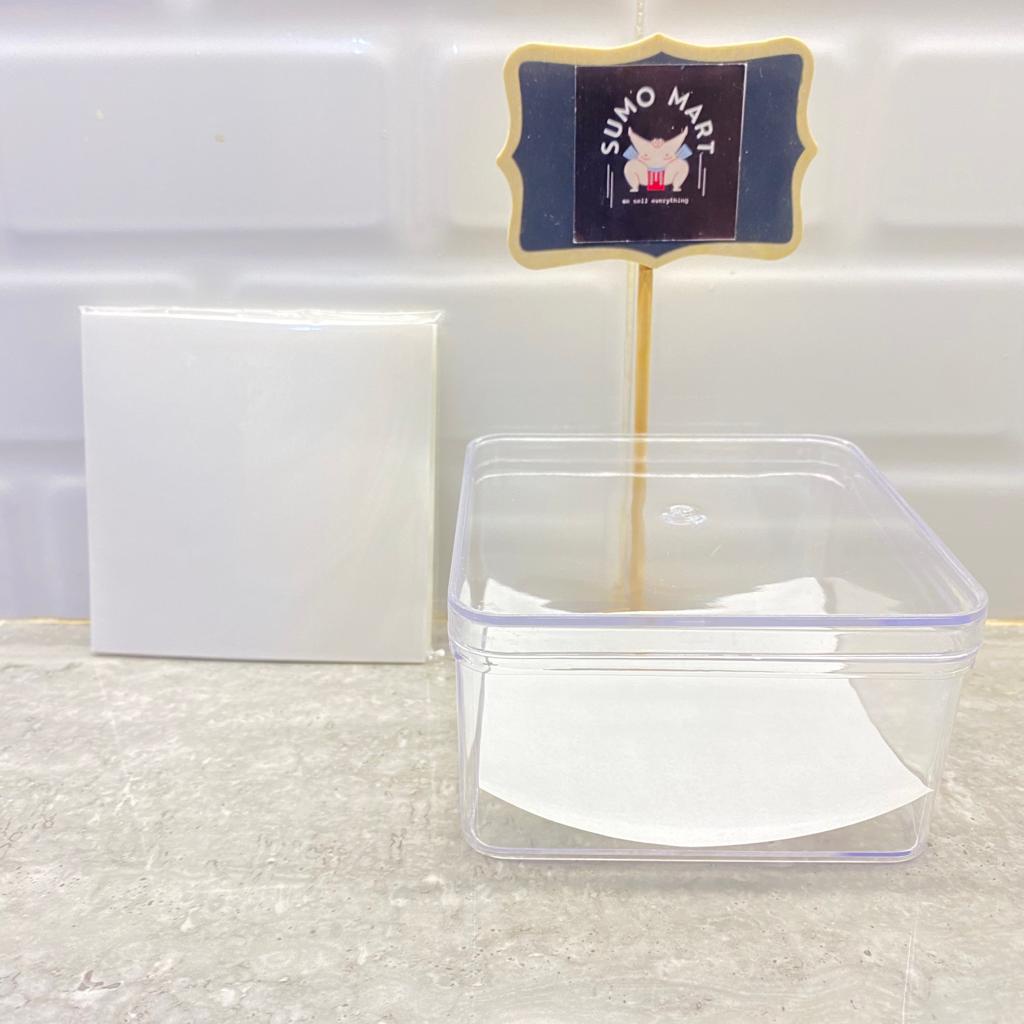 KERTAS ALAS STOPLES SEGIEMPAT 10x10 / ALAS KUE KERING / KERTAS KUE KERING TOPLES SEGIEMPAT / 100LEMB