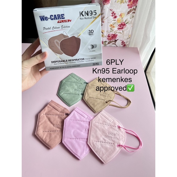 Kn95 We Care 6PLY izin KEMENKES isi 20pcs/Box