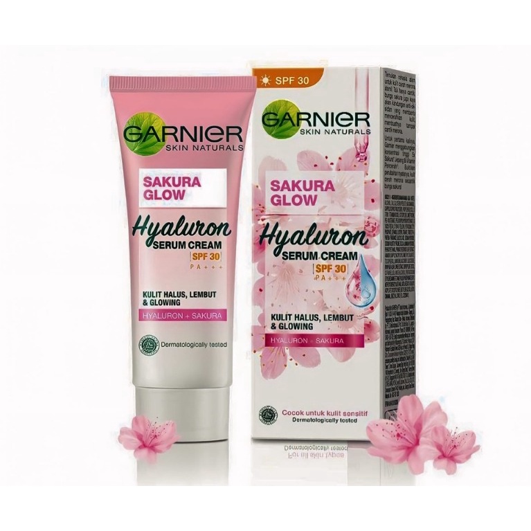 GARNIER SAKURA GLOW CREAM SIANG SPF DAN UV 20ML (KEMASAN BARU)