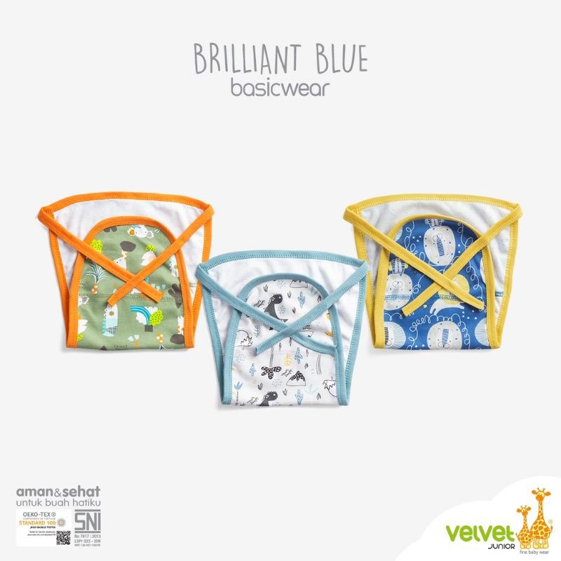 (3PCS) Velvet Junior Popok Bayi Cuci Ulang Cloth Diaper / Popok Kain Newborn