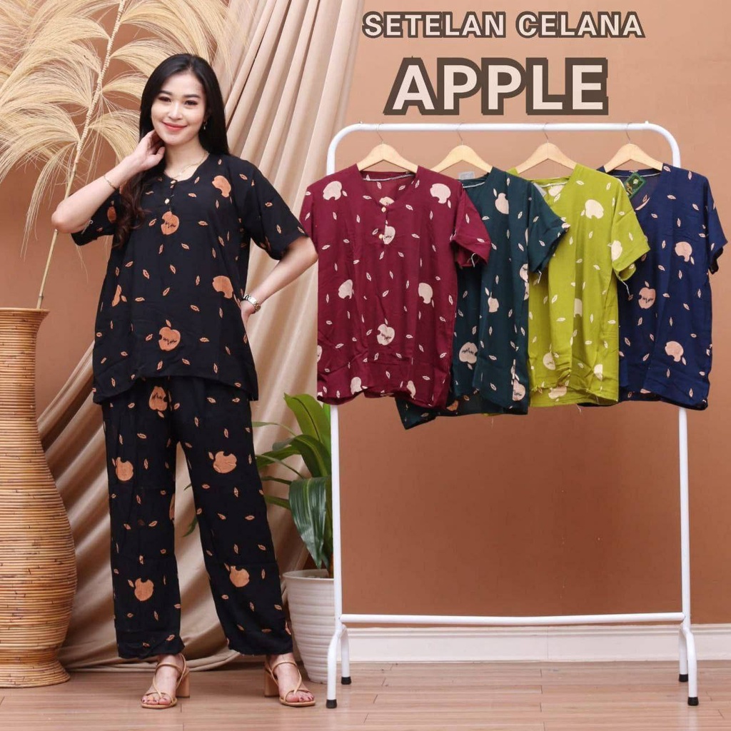 Setelan batik cp LD 108cm celana panjang/baju tidur piyama/baju harian