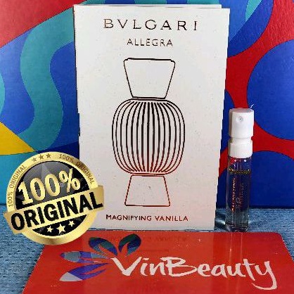 Vial Parfum OriginaL BVG Allegra Magnifying Vanilla Essence 1.5 ml