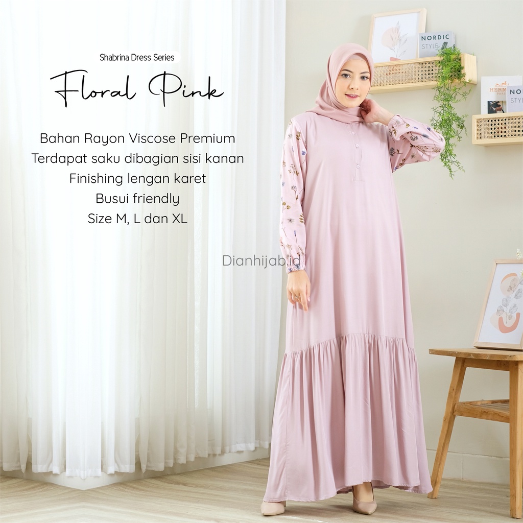 Gamis Dewasa Homey Dress Shabrina Series By Dianhijab.id - Bahan Rayon Viscose Premium Gamis Dewasa Luxury Gamis Pengajian Adem Nyaman Dipakai - Bisa COD