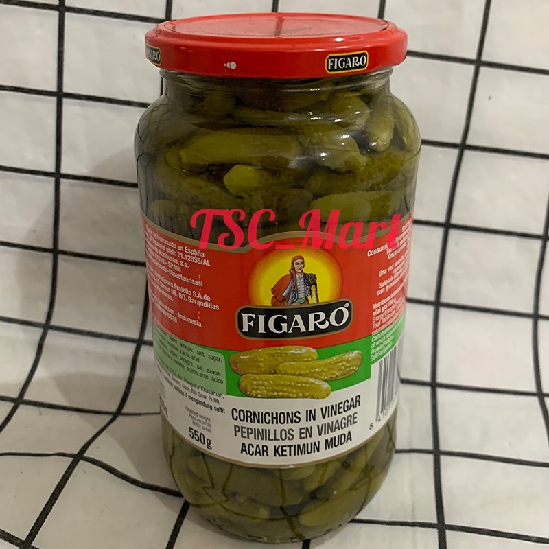 

Figaro Cornichons in vinegar 935gr / Figaro / Cornichons / in / vinegar / 935gr / acar / ketimun / muda / timun / Gherkins / Cornichon