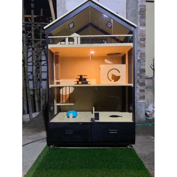 istana kucing mewah rumah kucing kandang custom cat house