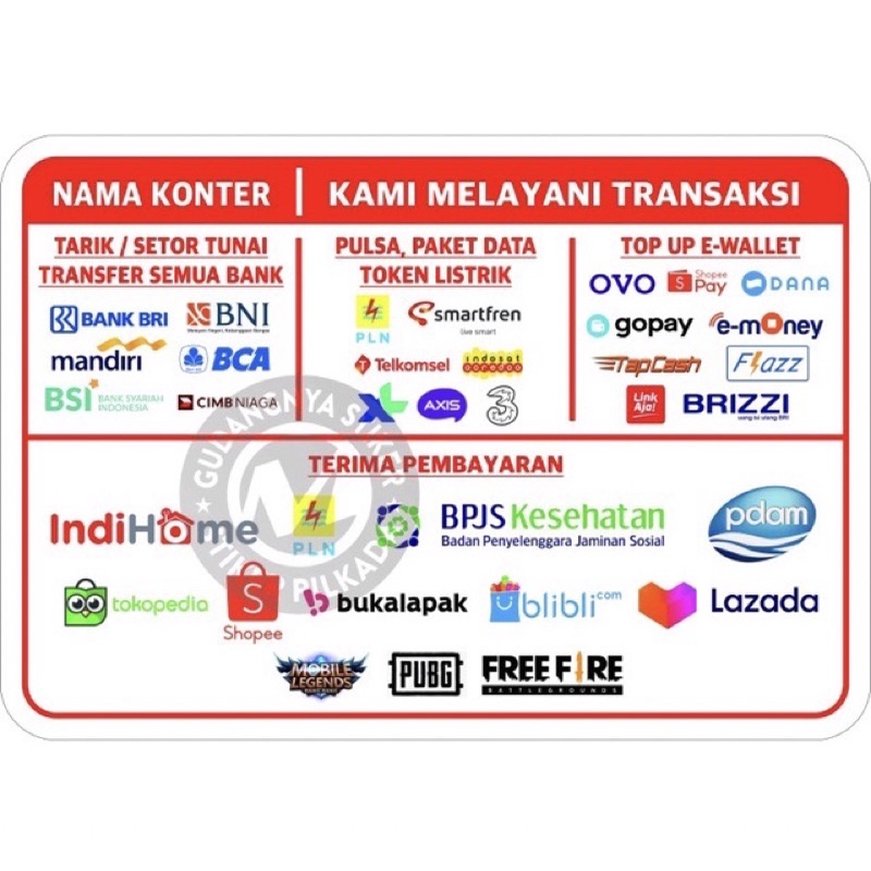 

stiker HIASAN ETALASE KONTER MODEL 2