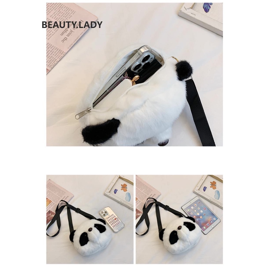 BAO066 Tas boneka mewah tas panda lucu baru Tas Anak Tas HP Tas Perempuan Hadiah ulang tahun