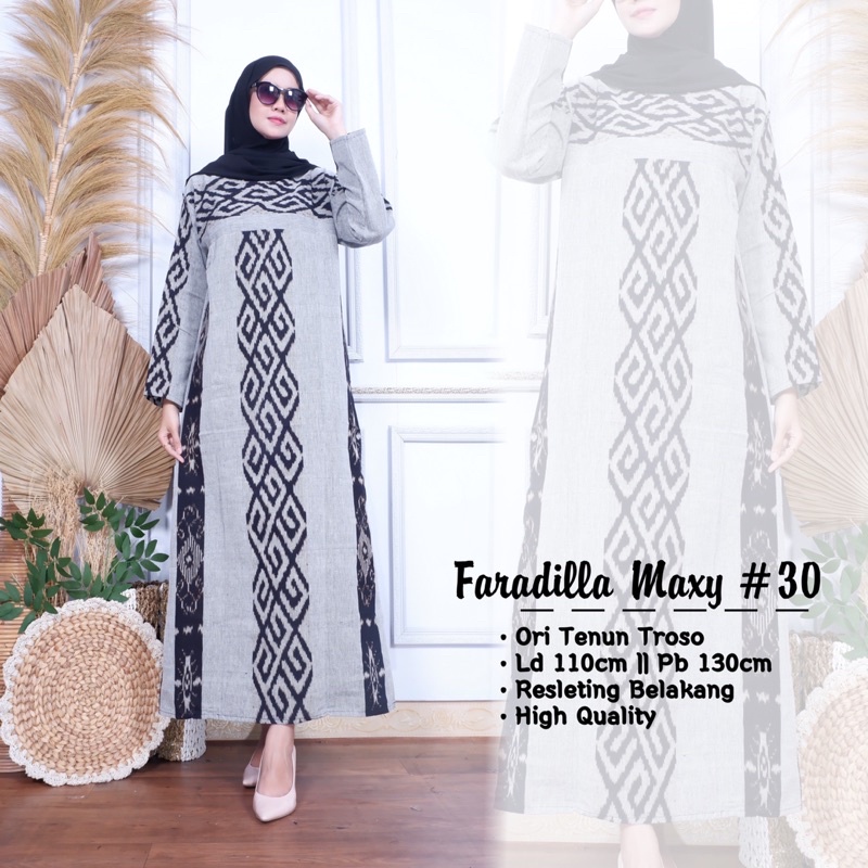 Gamis Abaya Bahan Tenun Troso Asli Maxy Tenun Faradilla Gamis Tenun premium Handmade