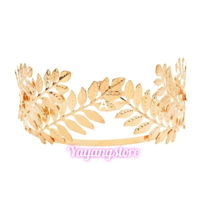 Free Hiasan Yunani Bridal Daun Romawi Aksesoris Tiara Headpiece Mahkota Dau