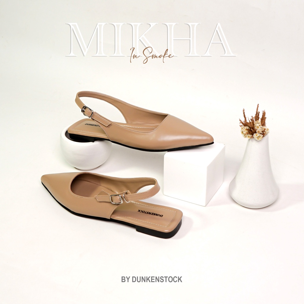 Dunkenstock MIKHA Sepatu Flat Wanita flatshoes sling back sepatu kerja wanita terbaru