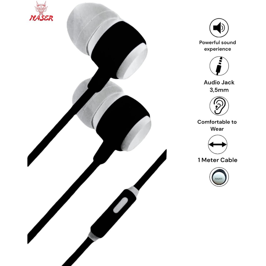 NASER HANDSFREE CANDY BASS / Handsfree Headset Cable / Handsfree Extra Bass