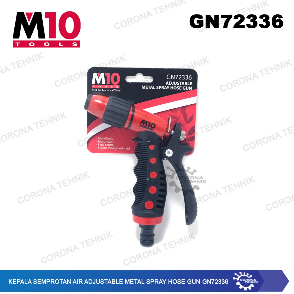 GN72336 - Kepala Semprotan Air Adjustable Metal Spray Hose Gun M10