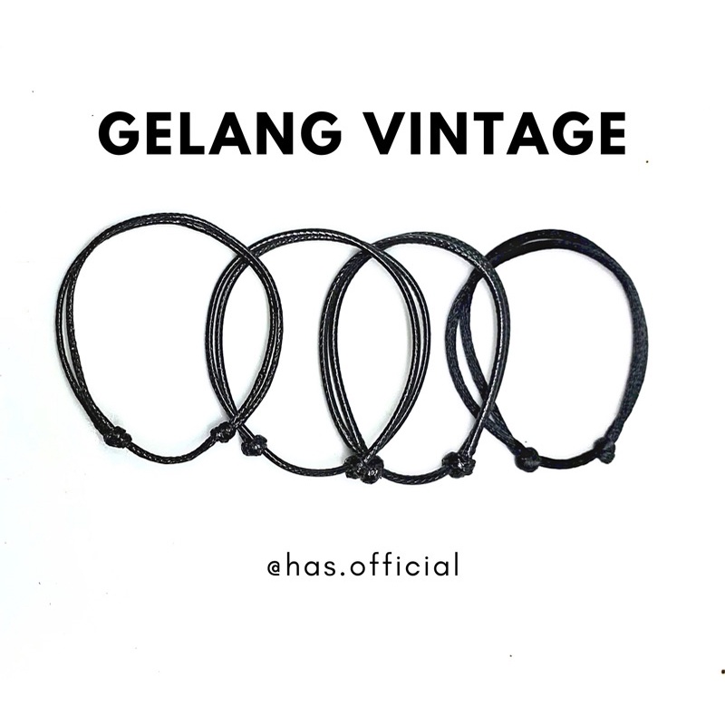 Gelang tali polos / Gelang anti air / Gelang couple / Gelang Hitam / Souvenir Gelang