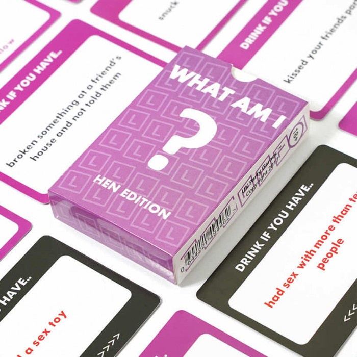 What am i ? Hen Edition Drunk Game Card Drinking Board Games