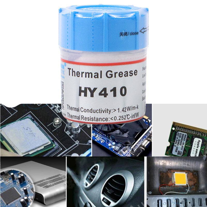 Thermal Paste CPU Heatsink Silicone Compound Conductive Grease 10g - HY410 - Gray