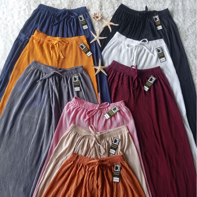 Kulot Lidi Jumbo Bahan Hyget Plisket Murah // Celana Panjang Wanita Plisket Lidi Big Size Bb 55kg Sampai Bb 90kg // Kulot Lidi Super Jumbo // Kulot Uniqlo Jumbo / COMFY CULLOTE PREMIUM Polos High Waist Ukuran Jumbo Size Xxl Xxxl // Digrup