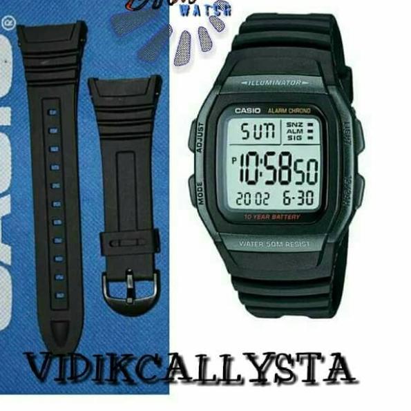 TALI JAM CASIO W96H / STRAP CASIO W-96 W-96H W 96 H BUCKLE PLASTIK