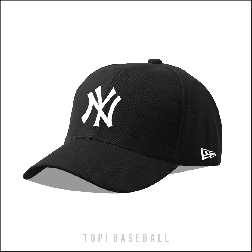 Topi Casual Model Baseball Logo NY Bahan Katun Twill