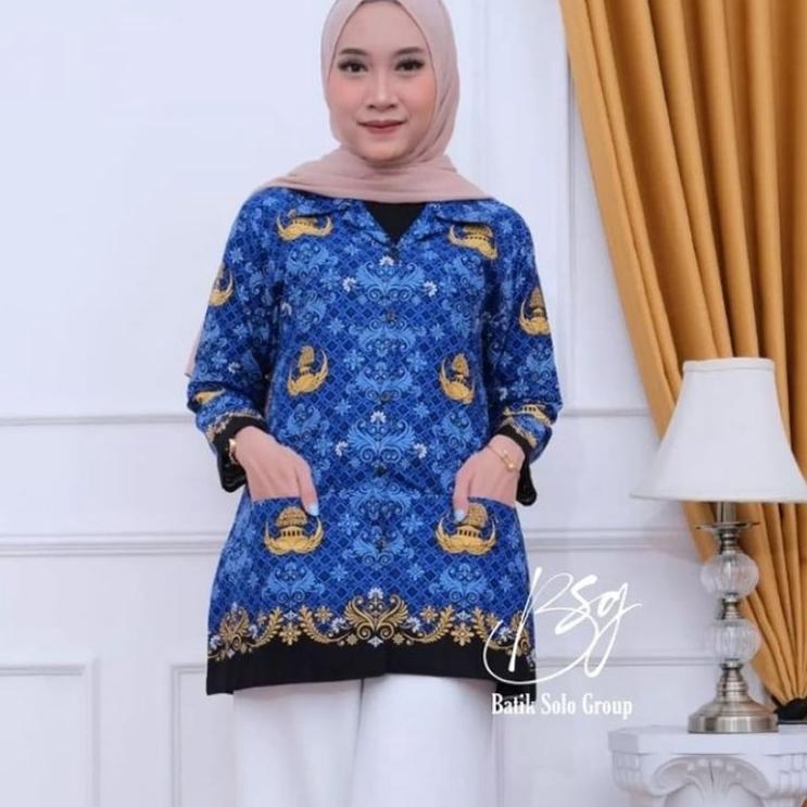 Sale Terbatas Seragam Batik KORPRI wanita termurah / seragam korpri wanita / batik korpri wanita len