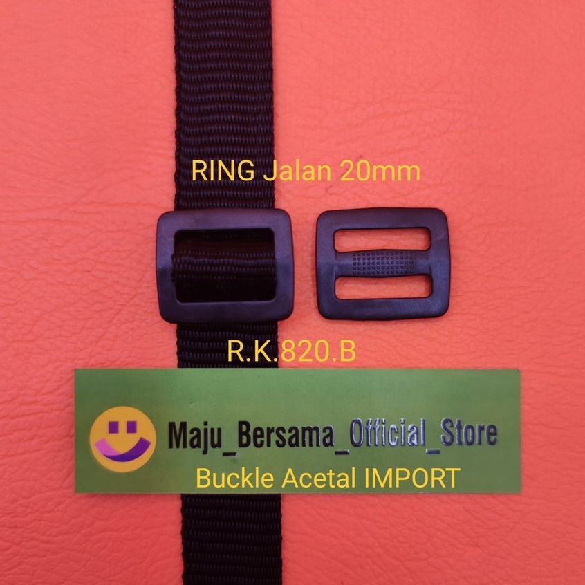 Buckle Acetal Import - Ring Jalan &amp; Ring Kotak 20mm - SK1