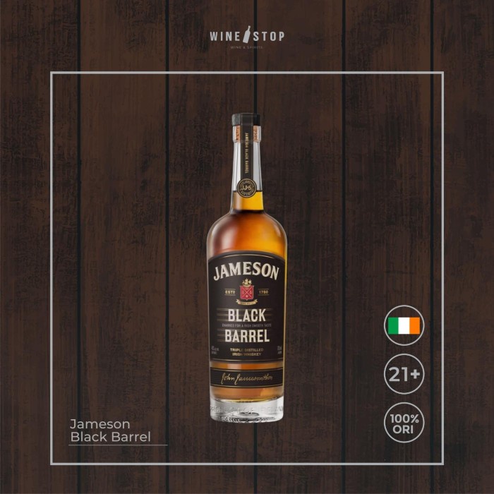 Jual Jameson Black Barrel Whiskey Whisky 700ml | Shopee Indonesia