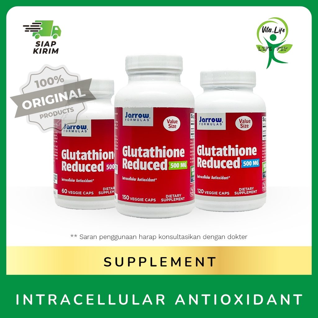 Jarrow Formula Glutathione Reduced 500mg - 60/120/150 Veggie caps