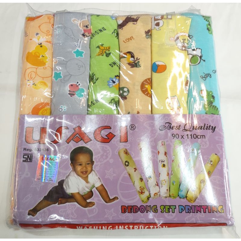 (6pcs) BEDONG BAYI/BABY USAGI FRNT WARNA