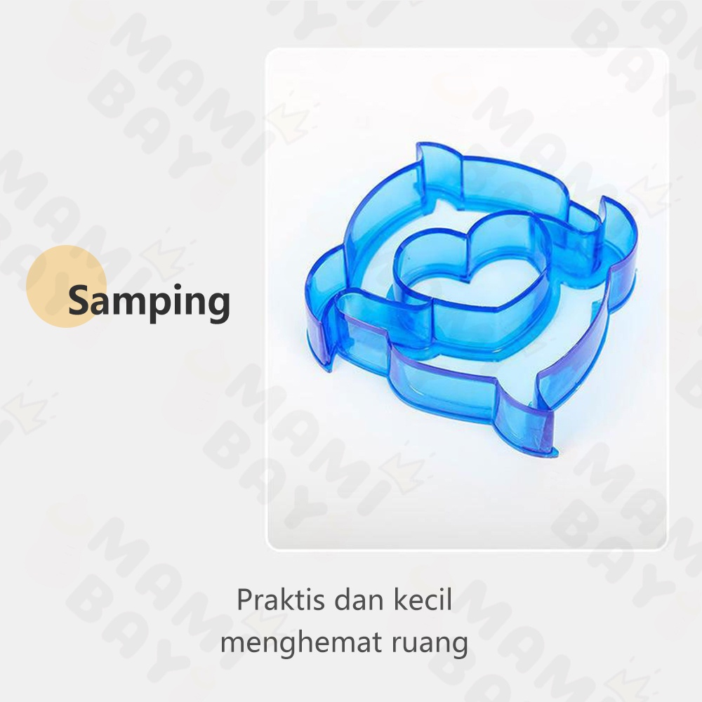 Mamibayi Cetakan Pemotong Roti/Cetakan bekal anak Biskuit Sandwich DIY