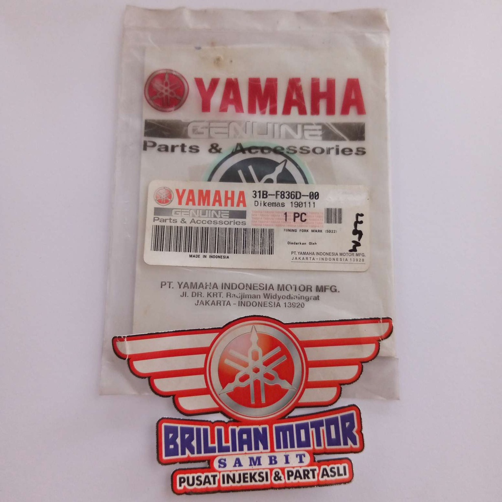 Emblem stiker logo Garputala Yamaha tebeng New Jupiter Z Robot Salib Ori YGP Original Yamaha 31B-F83
