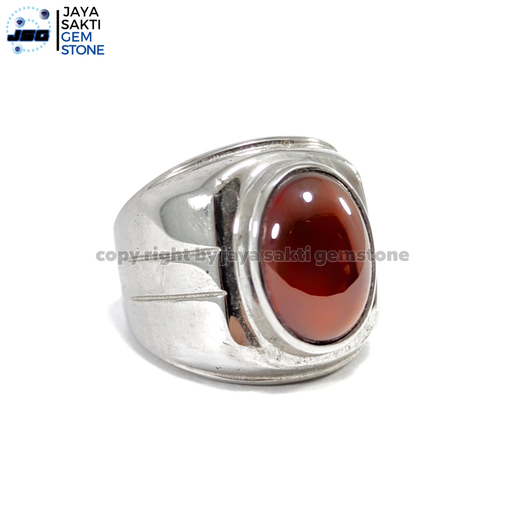 Natural Batu Permata Red Garnet Minimalis RBB04