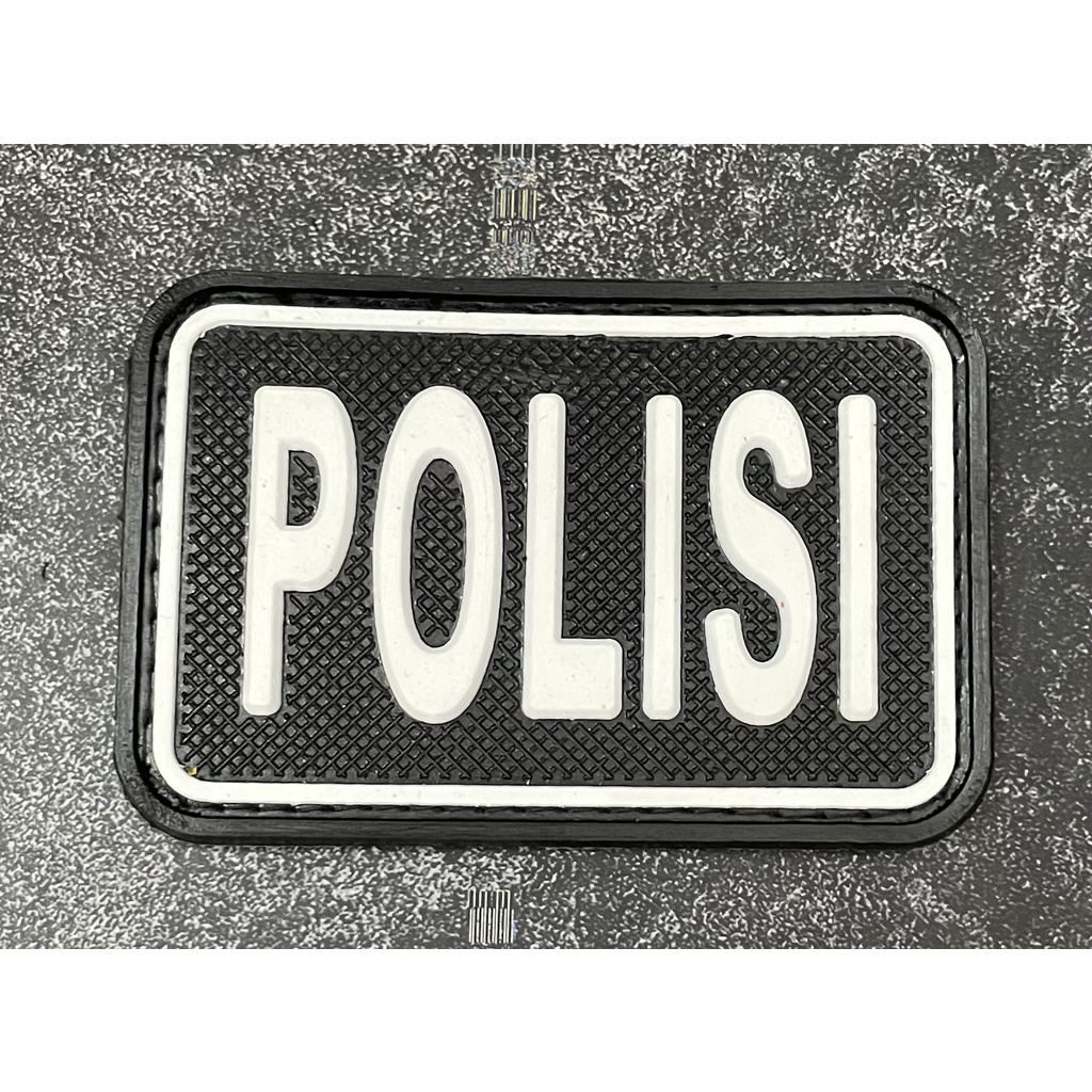 Patch Polis* Tribrata (Tulisan) - Patch Velcro Police - Prepetan - Velcro Karet